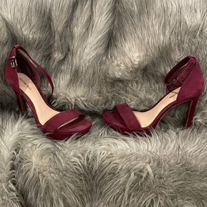 GIANNI BINI maroon 4” heel